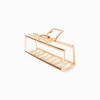BERSHKA Barrette rectangulaire effet métal Or Sale