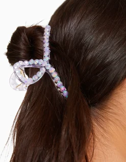 BERSHKA Barrette transparente Violet Clearance