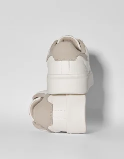 BERSHKA Baskets bi-matière homme Blanc Clearance