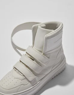 BERSHKA Baskets montantes homme Écru Outlet