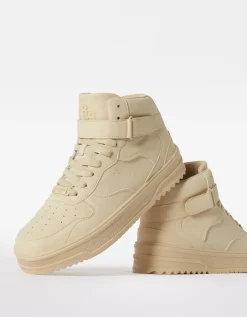 BERSHKA Baskets montantes homme Sable Flash Sale