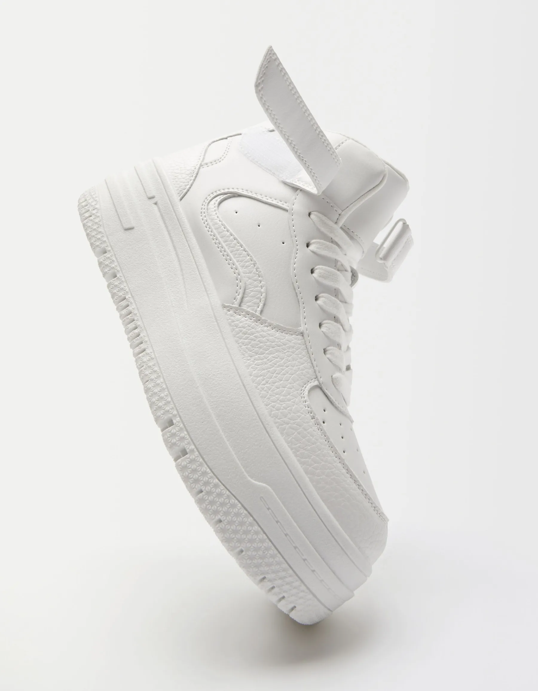 BERSHKA Baskets montantes lanière Blanc Cheap