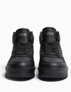 BERSHKA Baskets montantes multi-couches homme Noir Best