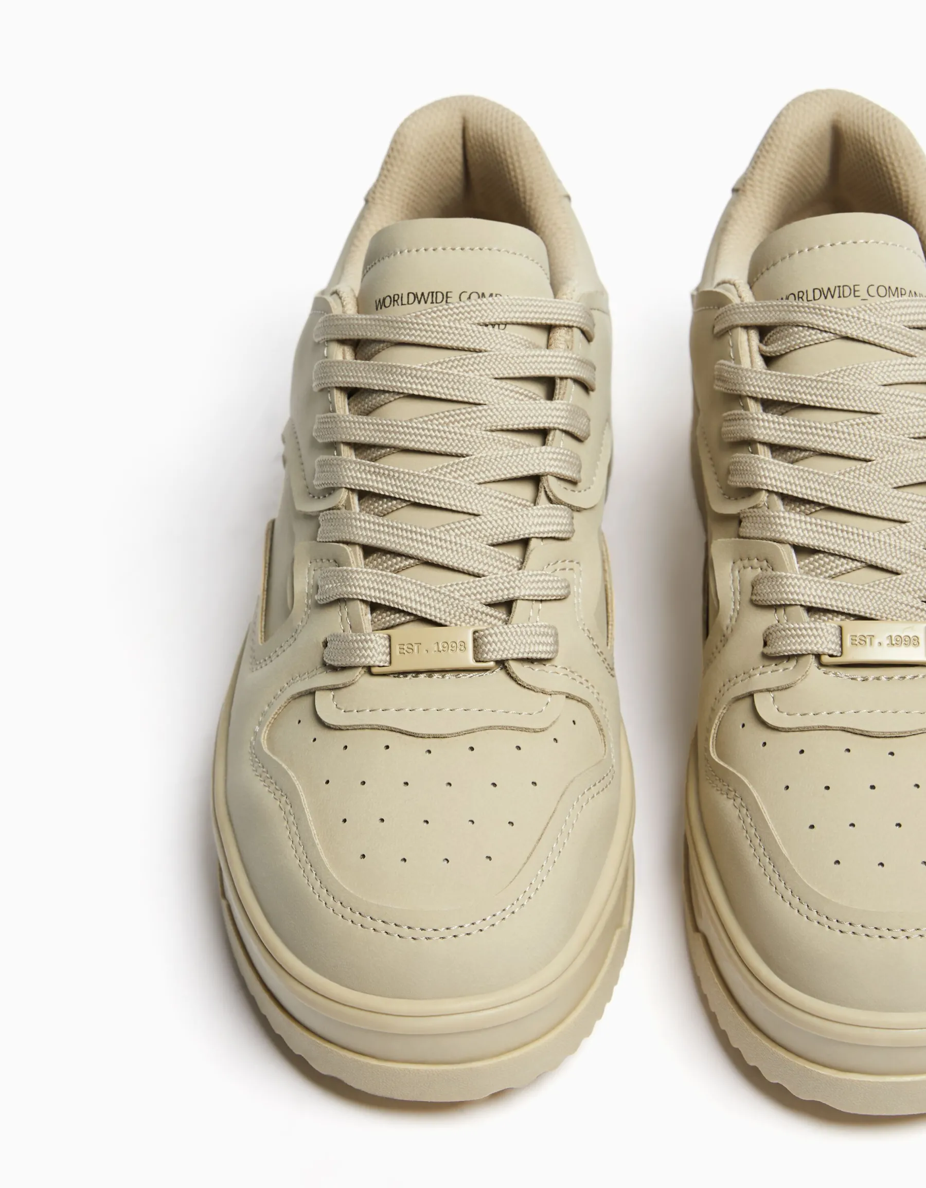 BERSHKA Baskets multi-couches homme Sable Online