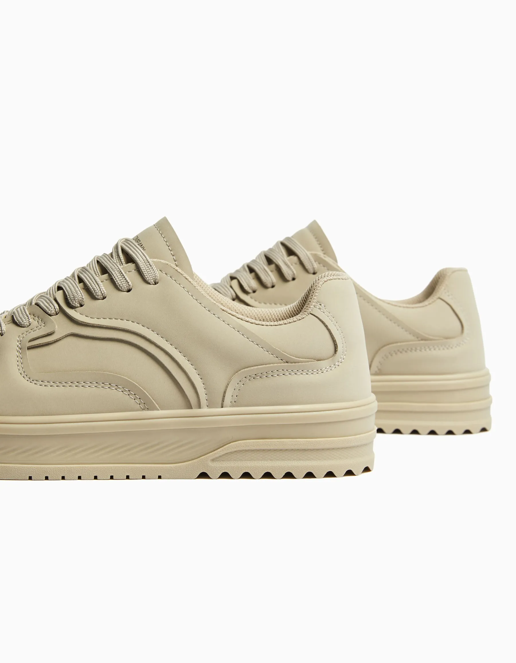 BERSHKA Baskets multi-couches homme Sable Clearance