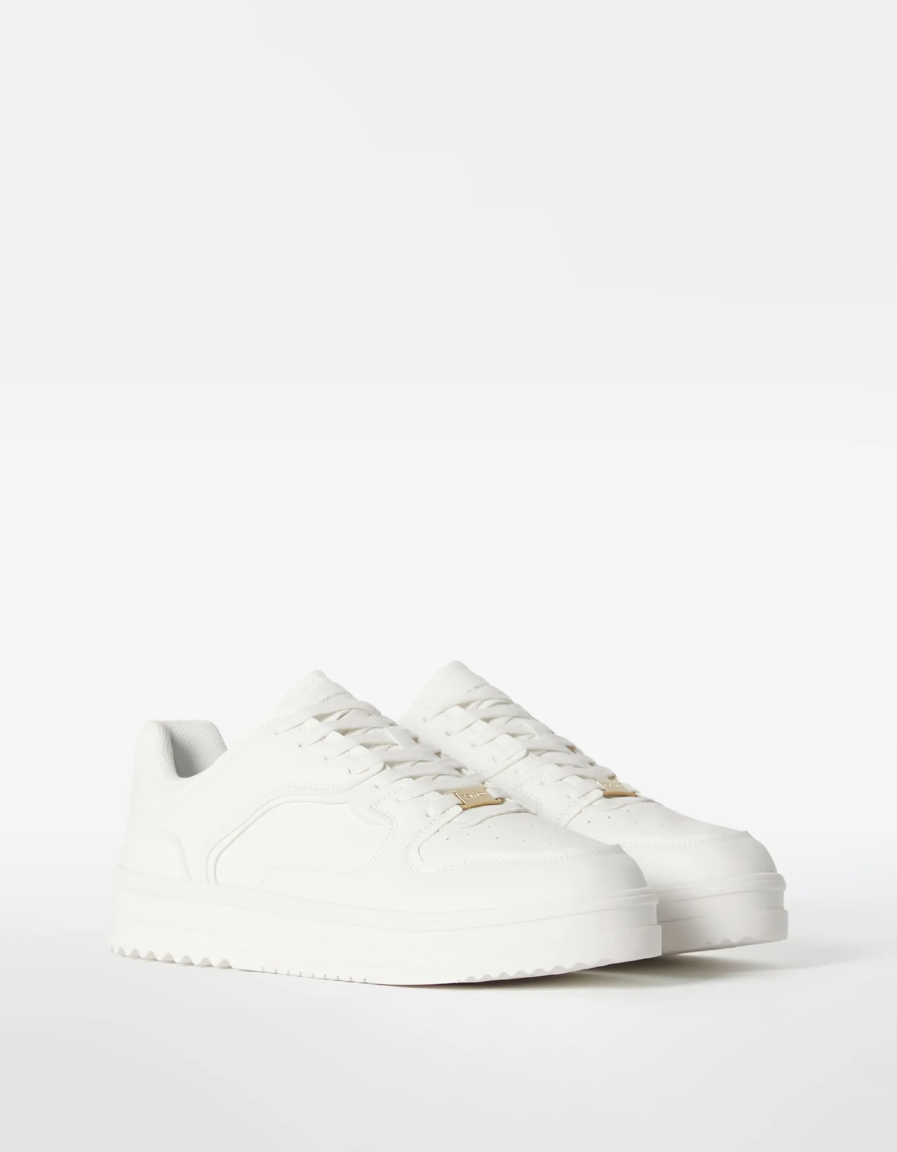 BERSHKA Baskets multi-couches homme Blanc Shop