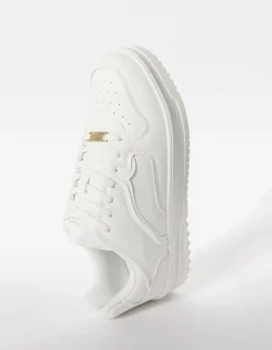BERSHKA Baskets multi-couches homme Blanc Shop