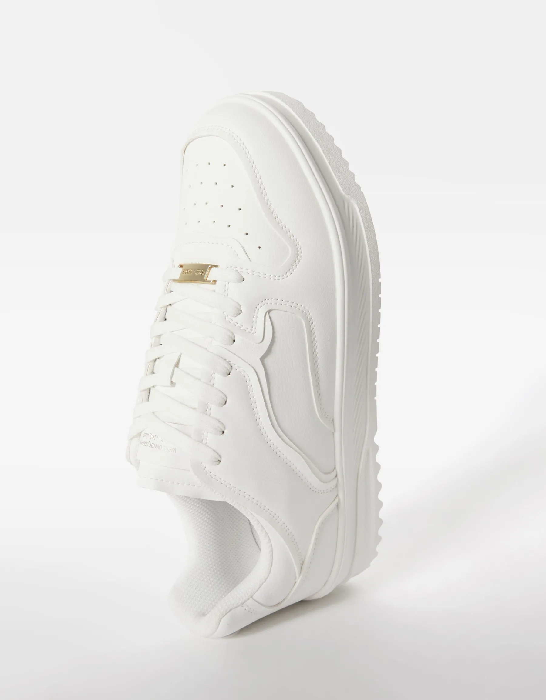 BERSHKA Baskets multi-couches homme Blanc Shop
