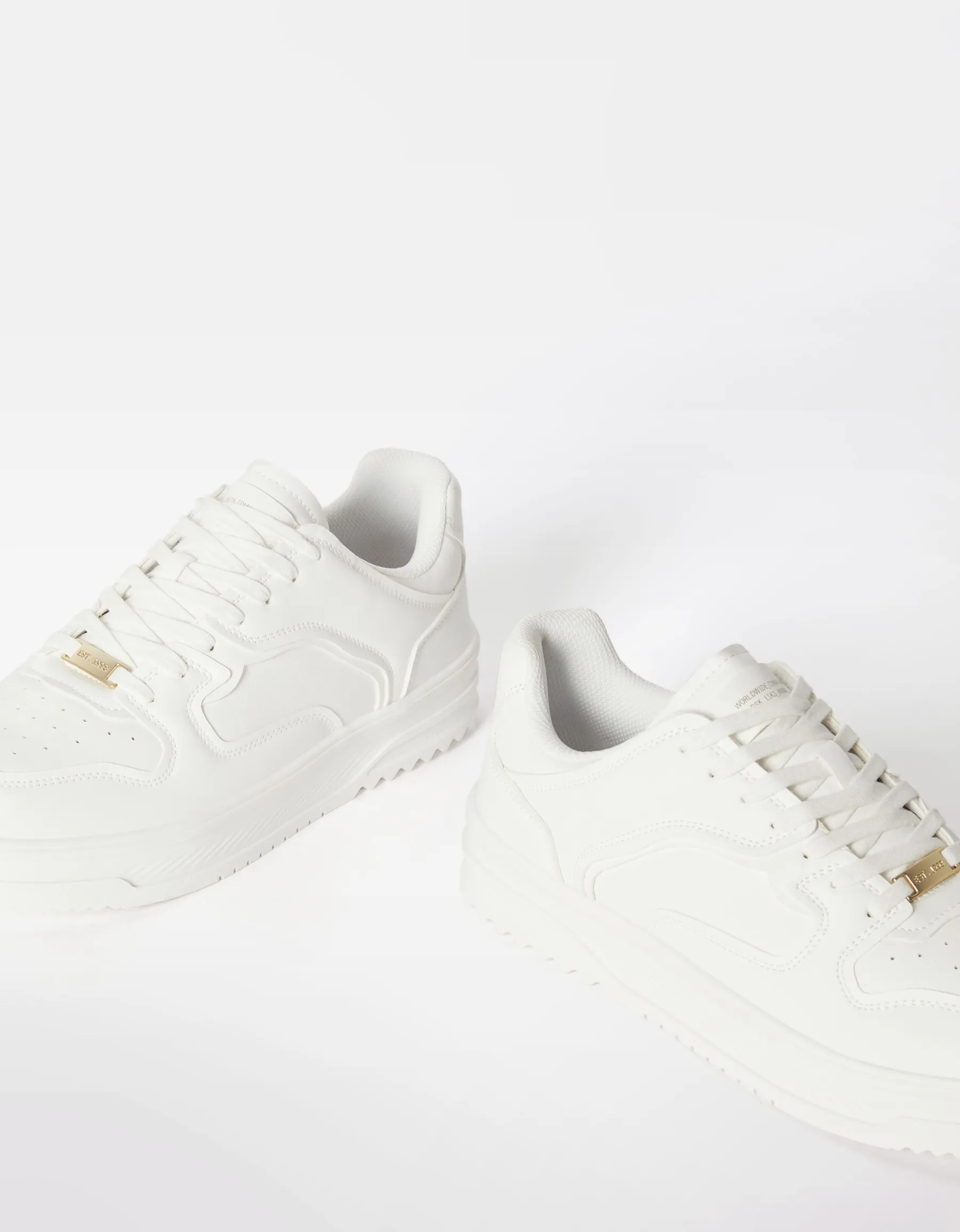 BERSHKA Baskets multi-couches homme Blanc Shop