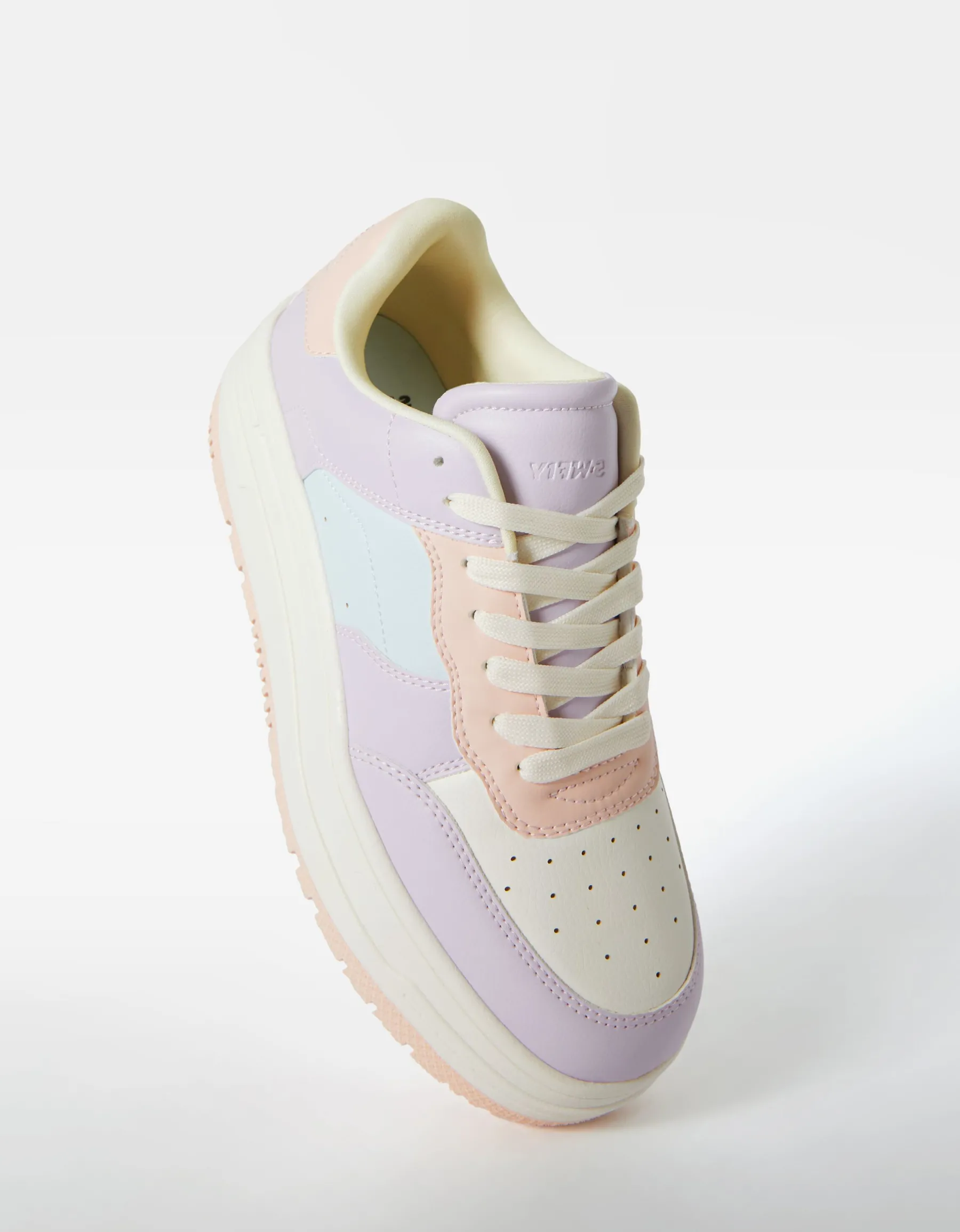 BERSHKA Baskets plateforme bimatière Multicouleur Store