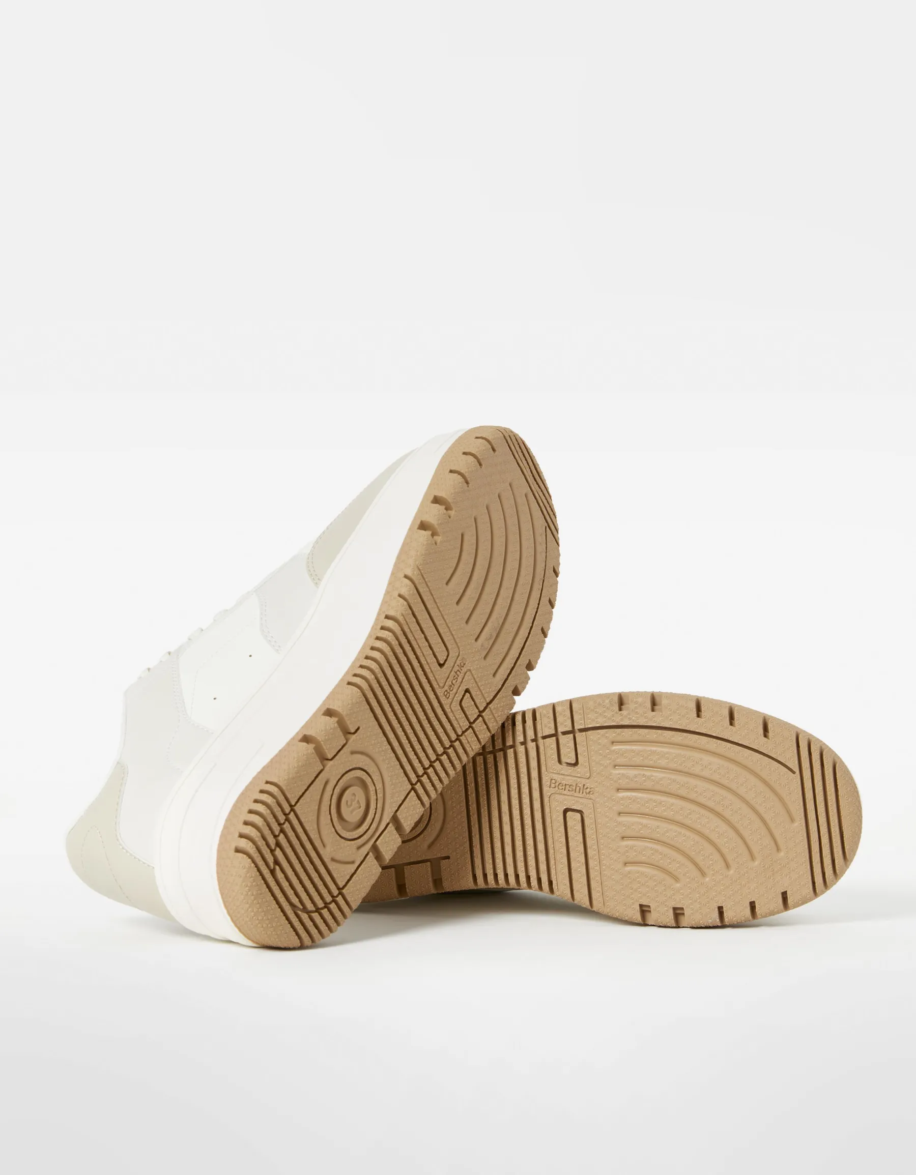 BERSHKA Baskets plateforme bimatière Multicouleur Store