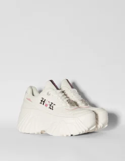 BERSHKA Baskets plateforme Hello Kitty bijou Blanc Cheap