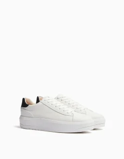 BERSHKA Baskets plateforme talon colorés Blanc New