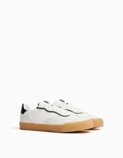 BERSHKA Baskets style rétro Noir Sale