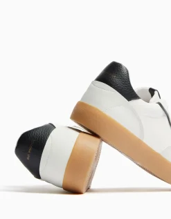 BERSHKA Baskets style rétro Noir Sale