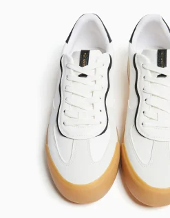 BERSHKA Baskets style rétro Noir Sale