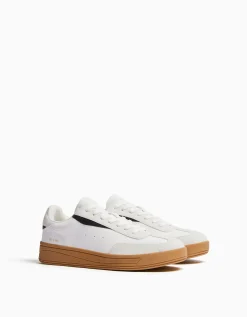 BERSHKA Baskets style rétro Multicouleur Cheap