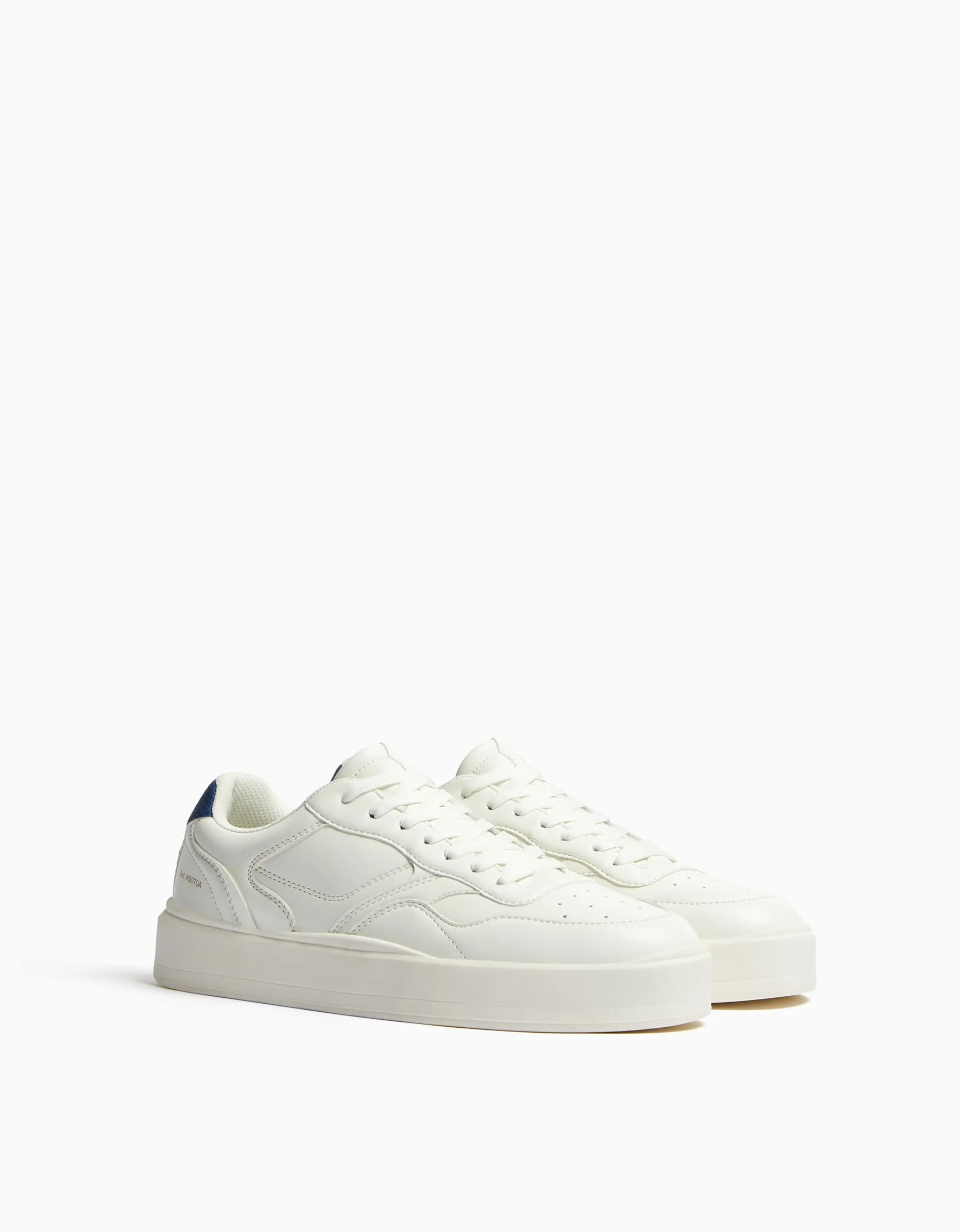 BERSHKA Baskets style rétro homme Blanc Store