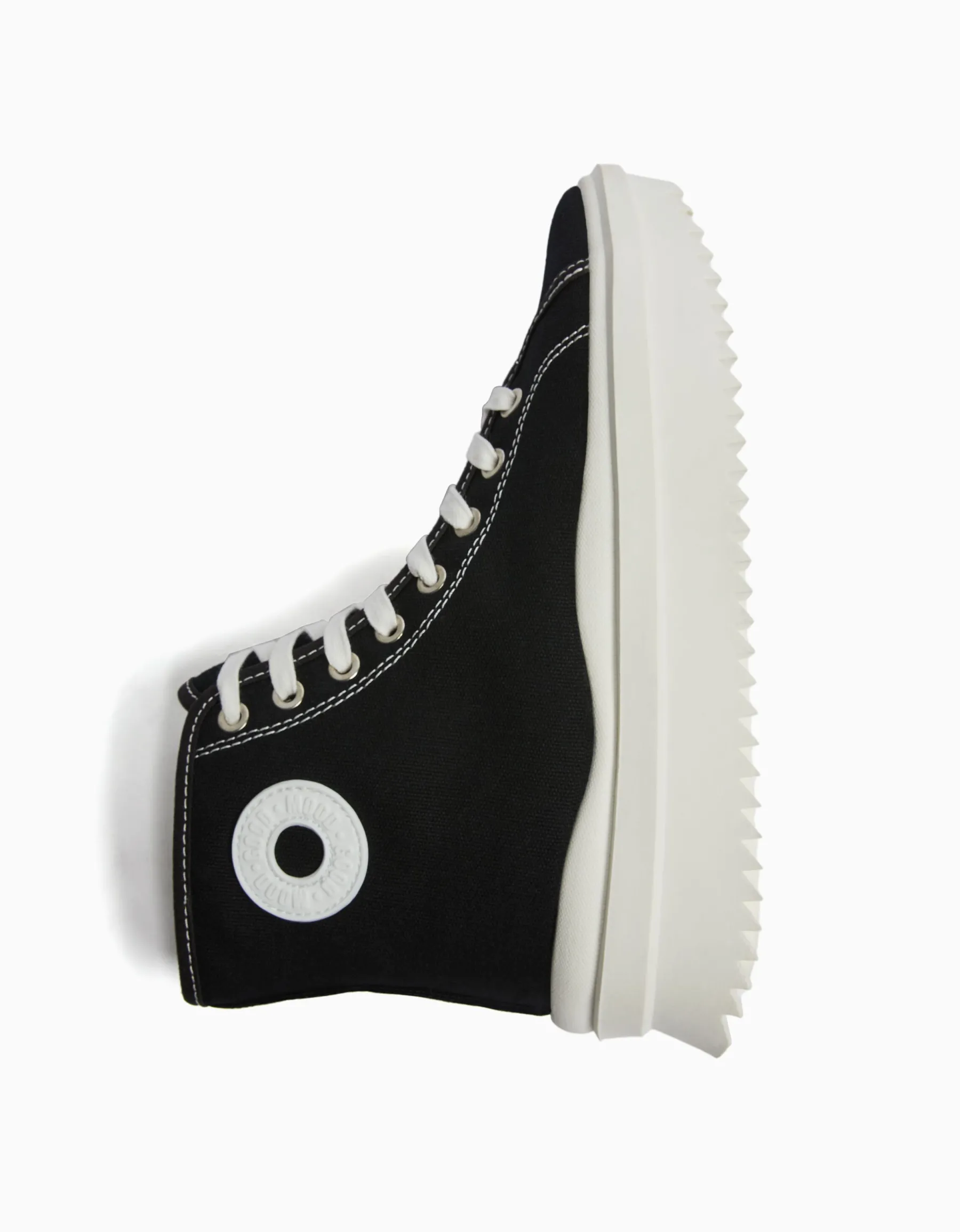 BERSHKA Baskets type bottines plateforme Noir Cheap