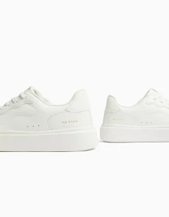 BERSHKA Baskets unies homme. Blanc Outlet