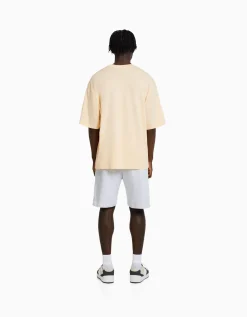 BERSHKA Bermuda basique molleton Blanc Best Sale
