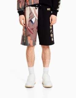 BERSHKA Bermuda imprimé TOKYO REVENGERS Camel Cheap