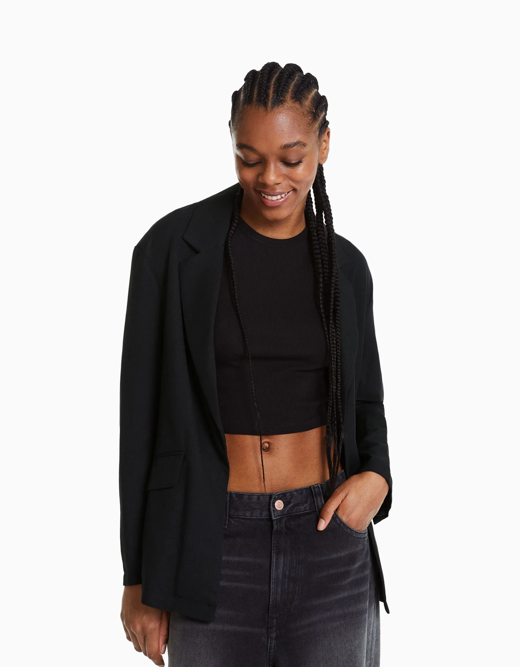BERSHKA Blazer fluide coupe féminine Pierre Fashion
