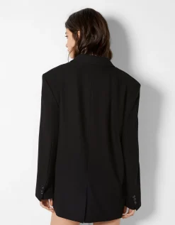 BERSHKA Blazer tailoring boutons Noir Shop