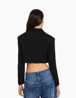BERSHKA Blazer tailoring cropped serge Rose Online