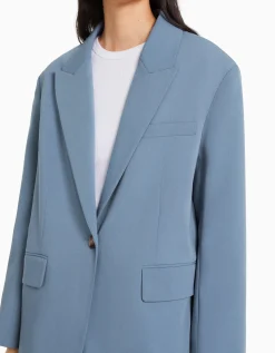 BERSHKA Blazer tailoring oversize coupe masculine Kaki New