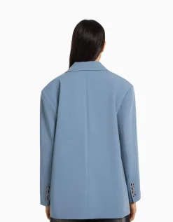 BERSHKA Blazer tailoring oversize coupe masculine Kaki Best