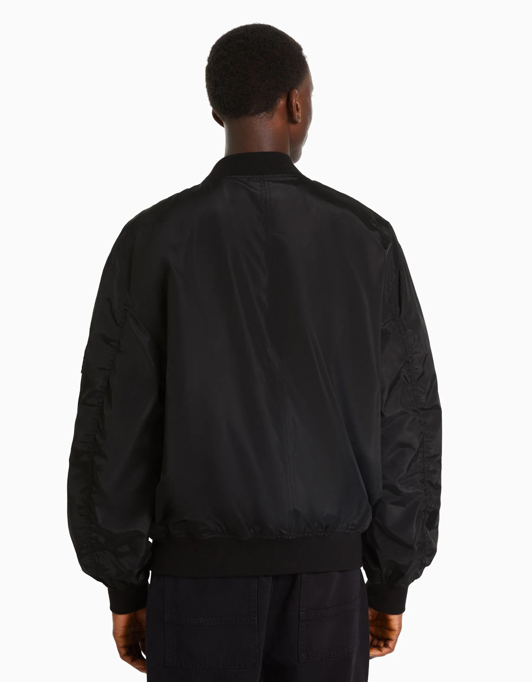 BERSHKA Blouson bomber léger Bleu turquoise Store