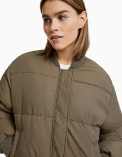 BERSHKA Blouson bomber matelassé Noir Outlet
