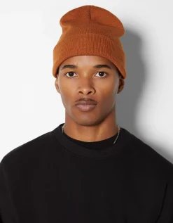 BERSHKA Bonnet basic Camel New