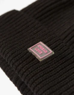 BERSHKA Bonnet court empiècement Noir Clearance