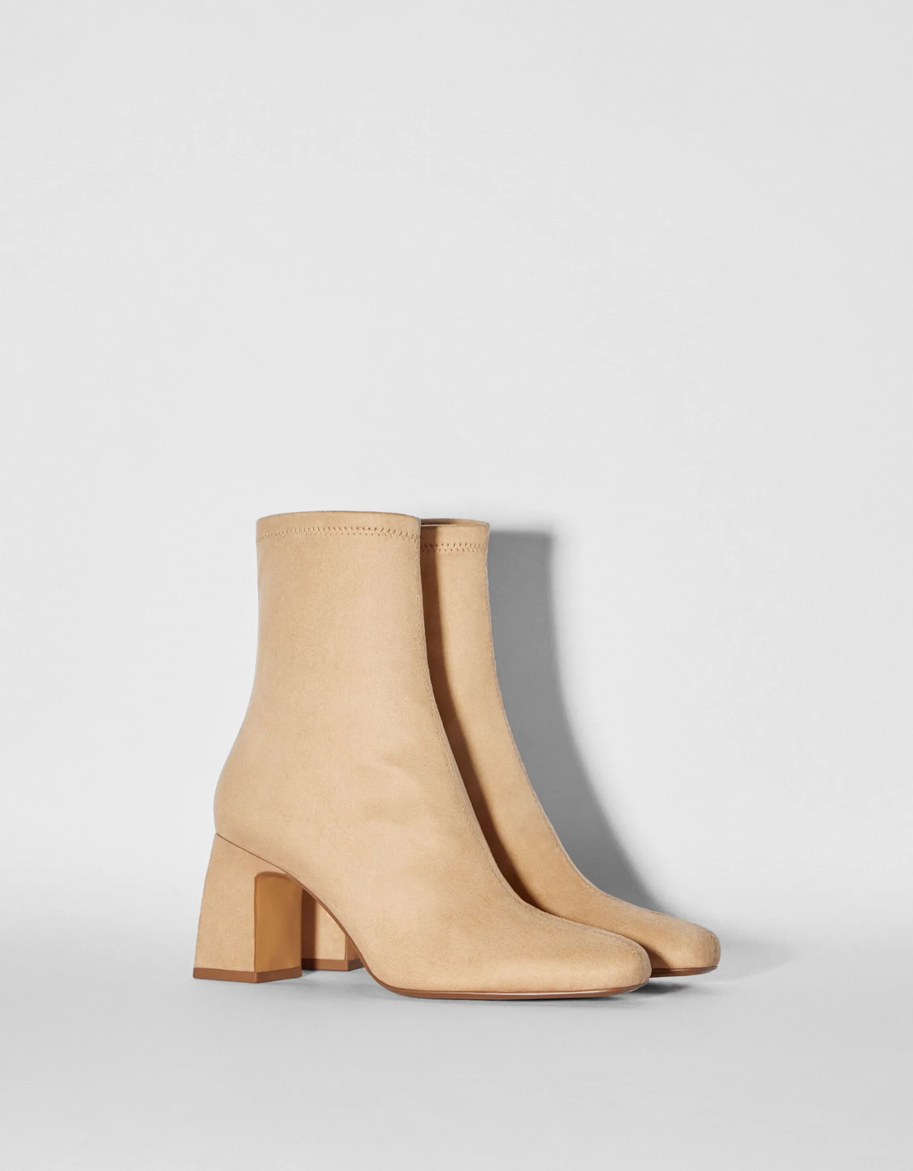 BERSHKA Bottines à talon moulantes Camel Best Sale