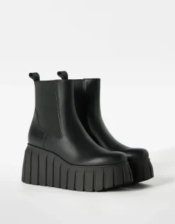 BERSHKA Bottines plateforme XL élastiquées Noir Best Sale