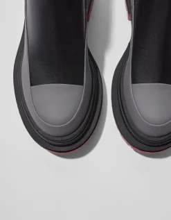 BERSHKA Bottines plates semelle colorée Multicouleur Online