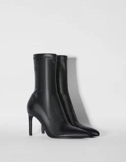 BERSHKA Bottines talon moulantes Noir Best