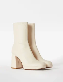 BERSHKA Bottines talon moulantes mini plateforme Noir Online