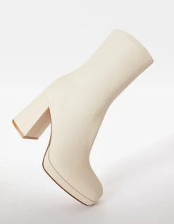 BERSHKA Bottines talon moulantes mini plateforme Noir Online