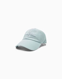 BERSHKA Casquette message Bleu lavé Clearance