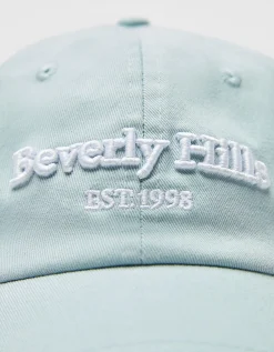 BERSHKA Casquette message Bleu lavé Clearance