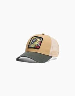 BERSHKA Casquette trucker imprimée Noir Store