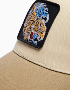 BERSHKA Casquette trucker imprimée Noir Fashion