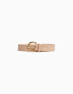 BERSHKA Ceinture avec boucle Camel Shop