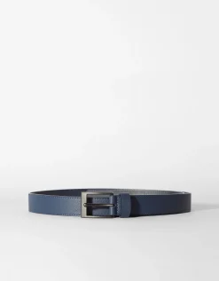 BERSHKA Ceinture fine similicuir Marine Clearance