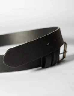 BERSHKA Ceinture large effet cuir Marron Shop