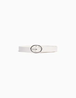 BERSHKA Ceinture unie similicuir Noir Sale