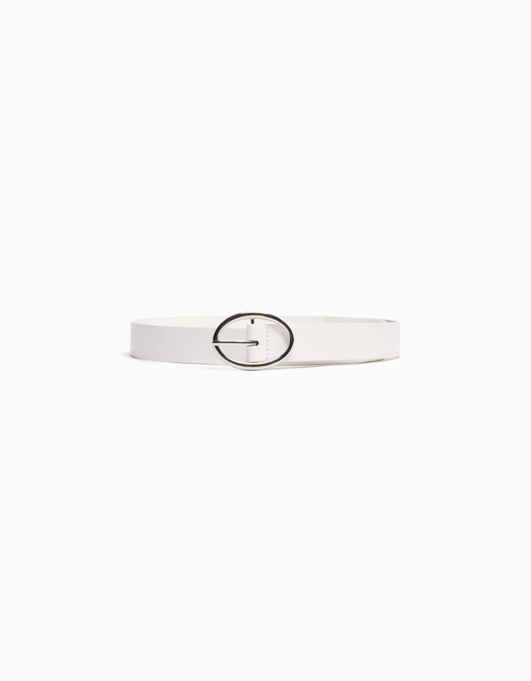 BERSHKA Ceinture unie similicuir Noir Sale